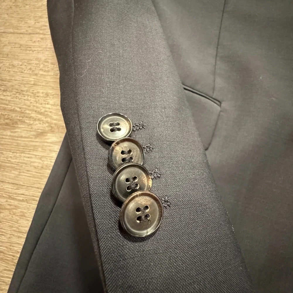Hugo‎ Boss Sport Coat Mens 36 R Blue Wool Two Button Jacket Blazer Preppy Pocket
